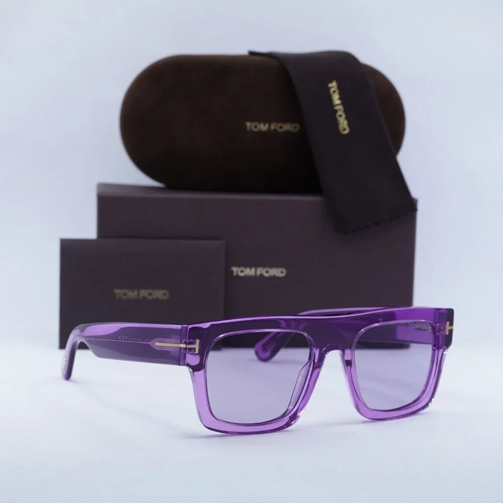 Tom Ford FT0711 81Y Fausto Square Sunglasses - Violet